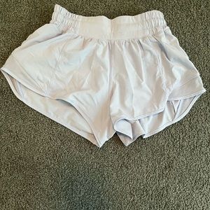 Lululemon light blue hotty hot shorts 2.5 inch size 2